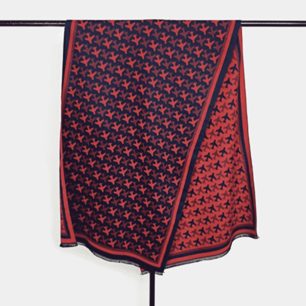 Écharpe Avion rouge et bleue