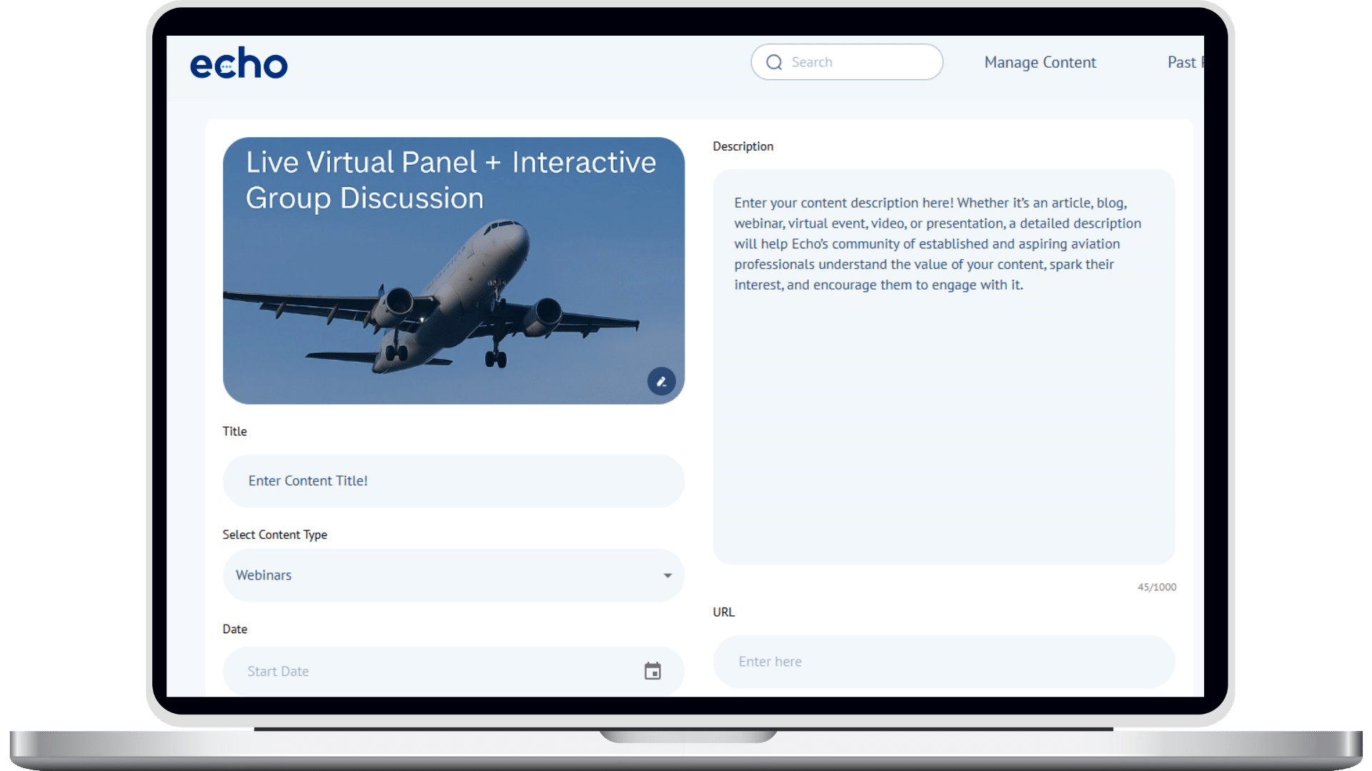 Create webinar virtual event